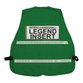 Incident Command Vest with clear card holders, 1" Stripes, (Regular and Jumbo) Dark Green